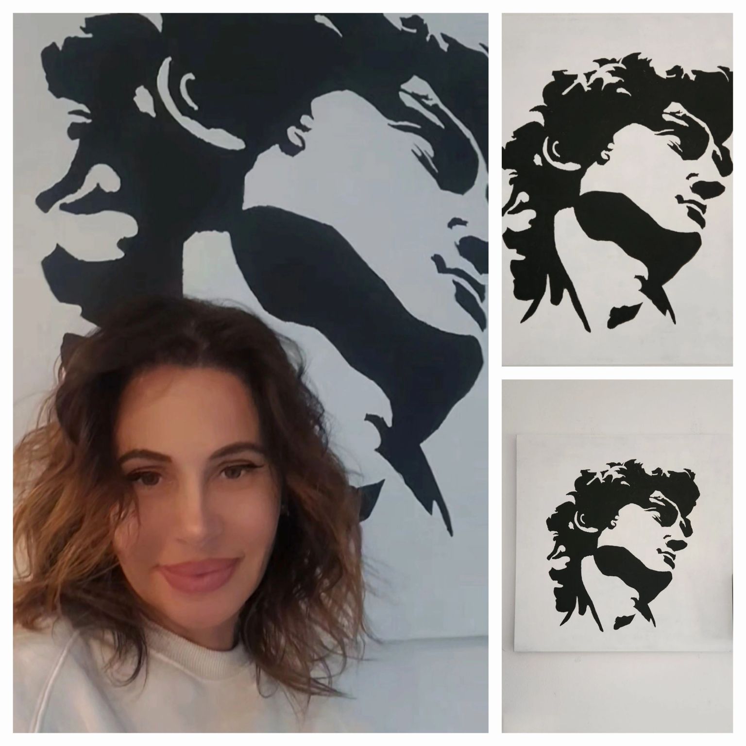 ArteDiAlina.com painting: Buonarroti's shadows